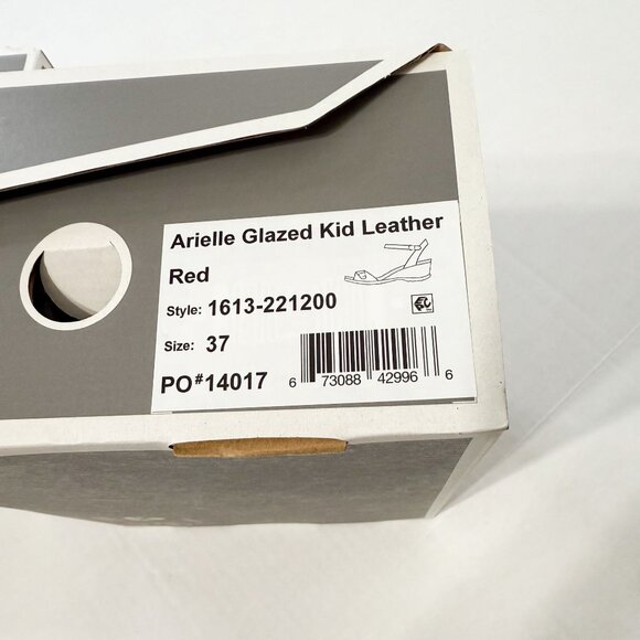 DANSKO NWB Sz 37 Red  Leather Arielle Glazed Kid Comfort Sandals - Picture 8 of 12